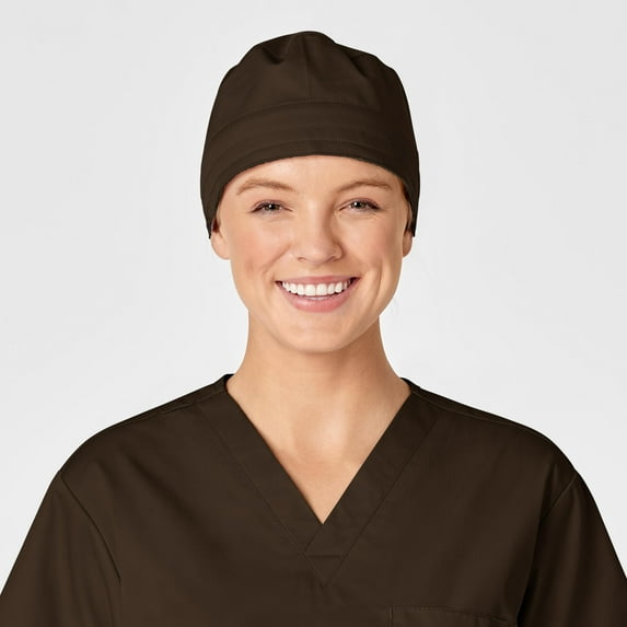 Wink WonderWORK Unisex Tie Back Scrub Cap, Chocolate, One Size