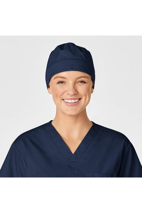 WonderWORK Unisex Tie Back Scrub Cap, Navy, OS Womens