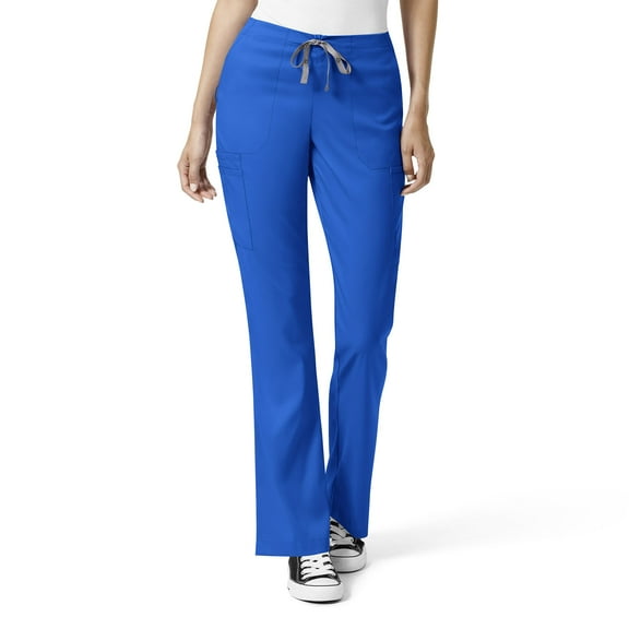 Wink PRO Women's Moderate Flare Leg Cargo Scrub Pant, Royal, M Womens