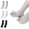 thumbnail image 1 of WonderWiz Flip Flop Socks Tabi Split Toe Socks Elastic Cotton Tabi Socks for Men Women Gray One Size, 1 of 4