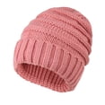 thumbnail image 1 of WonderWiz Knit Slouchy Oversized Soft Warm Winter Beanie Hat Pink One Size, 1 of 1
