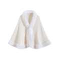 thumbnail image 1 of WonderWiz Women Winter Faux Fur Shawl Stole Warm Wrap Cape White One Size, 1 of 2