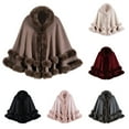 thumbnail image 1 of WonderWiz Women's Winter Wedding Faux Fur Wraps Shawls Cardigan Poncho Cape Bridal Stoles Scarf Beige One Size, 1 of 3