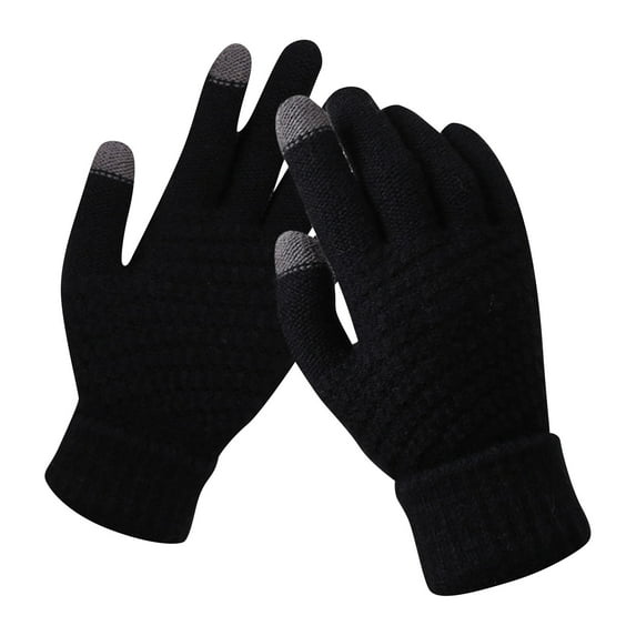 WonderWiz Winter Gloves for Men - Women Upgraded Touch Screen Cold Weather Thermal Warm Knit Glove E One Size