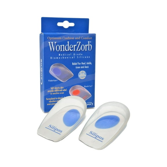 WonderZorb WonderSpur Heel Cup Foot Brace, Non-Closure for Feet, Large, Blue, 1 Ct