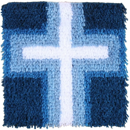 Wonderart Cross of Light Latch Hook Kit, 12" X 12"