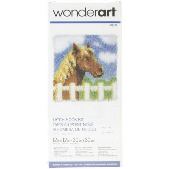 Wonderart Latch Hook Kit 12"X12"-Pony