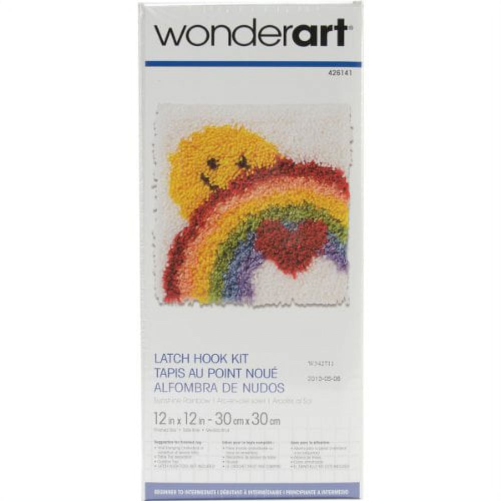 Wonderart Sunshine Rainbow Latch Hook Kit, 12 X 12