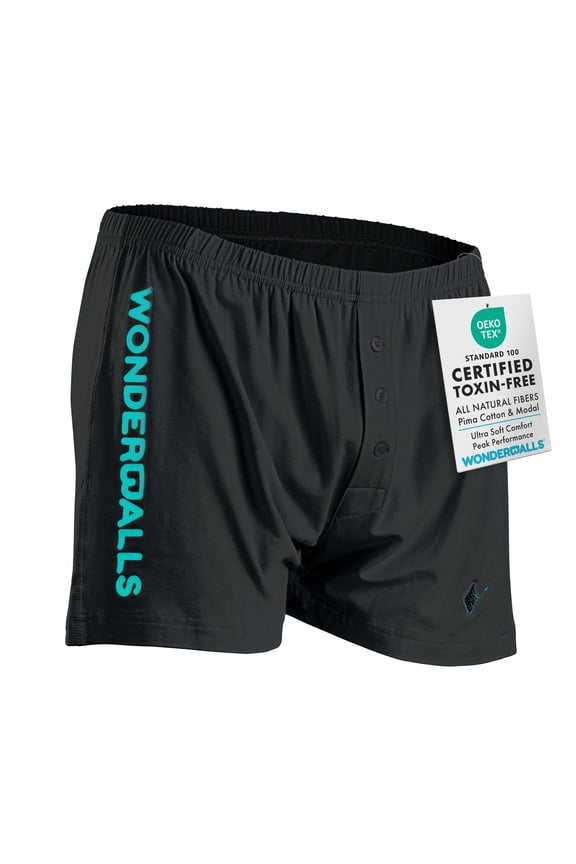 Sport Boxer Underwear for Men - Black, XX-Large, (Pack of 1) - Ultra-Soft & Breathable Pima Cotton & Modal Blend - Athletic Underwear Boxer Shorts for Men