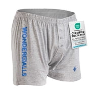Wonderballs Sport Boxer Underwear for Men - Gray, -Large, Pack of 1 - Ultra-Soft & Breathable Pima Cotton & Modal Blend - Athletic Underwear Boxer Shorts for Men