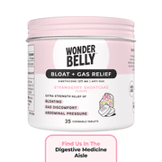 Wonderbelly Bloat and Gas Relief Chewable Tablets, Strawberry Shortcake Flavor, 125 mg, 35 Count