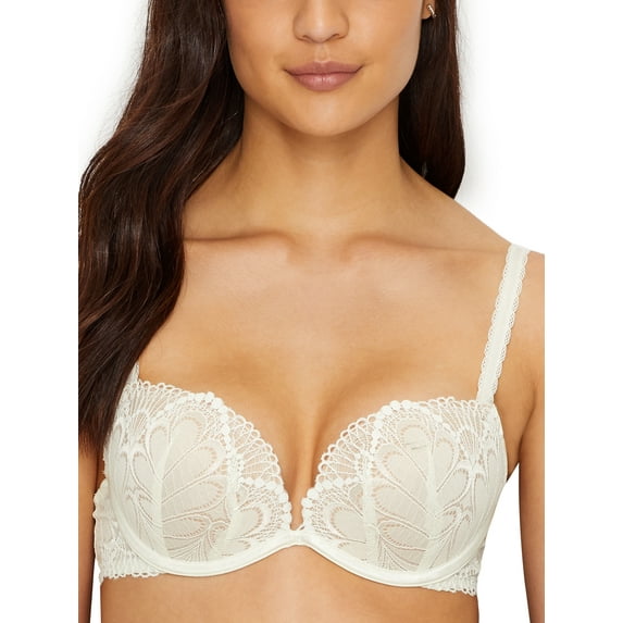 Wonderbra Women's Refined Glamour Full Effect Push-up Bra, Ivory, 36A