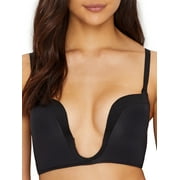 Wonderbra Womens Ultimate Plunge Underwire Bra, Black,32F