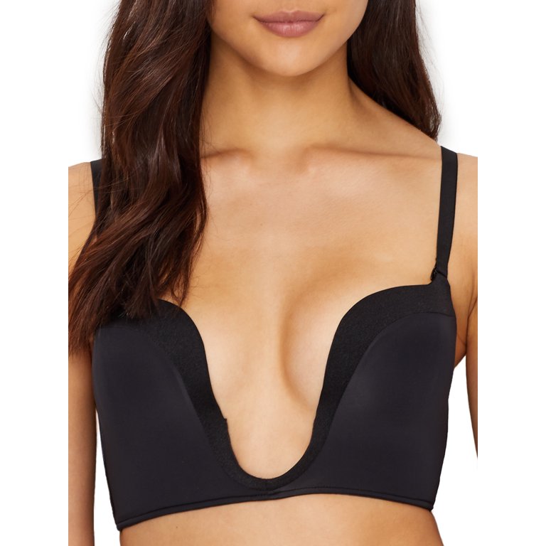 Wonderbra Women's Ultimate Plunge Underwire Bra, Black,32F