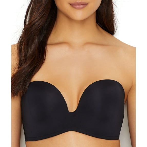 Wonderbra Women's Ultimate Strapless Underwire Bra, Black, 38E