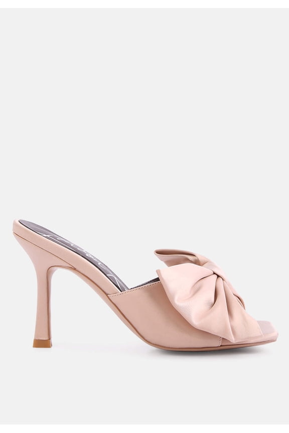 Wonderbuz Spool Heel Bow Slider Heels