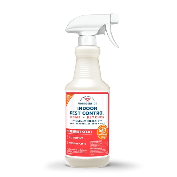Wondercide - Indoor Pest Control Spray for Home and Kitchen - Ant, Roach, Spider, Fly, Flea, Bug Killer and Insect Repellent - with Natural Essential Oils - Pet and Family Safe Peppermint 16 oz