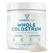 Wondercow Bovine Colostrum Supplement Powder for Gut Health & Immune Support, Unflavored 30 Servings
