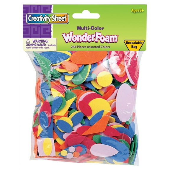 Wonderfoam Assorted Shape Decorative Foam Shape, Assorted Size, Assorted Color, Pack of 264