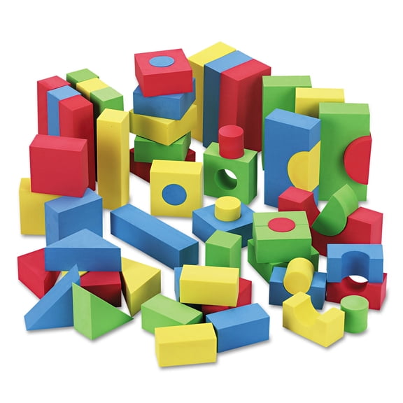 Wonderfoam Blocks, Assorted Colors, 68/pack