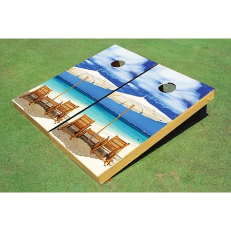 Wonderful Beach Themed Cornhole Board set
