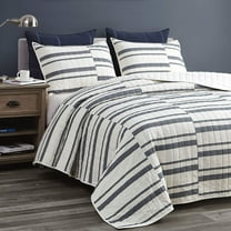 Wonderful Bedding Cotton Lace Patchwork 3-Pieces Quilt Set