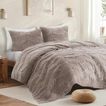 Wonderful Bedding Diamond Quilting Luxury Crushed Velvet 3-Pieces Quilt Set