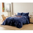 thumbnail image 1 of Wonderful Bedding Luxurious Crushed Velvet 3-Piece Comforter Set, 1 of 7