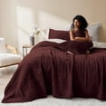 thumbnail image 1 of Wonderful Bedding Modern Striped Velvet 3-Piece Quilt Set, 1 of 6