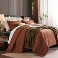 thumbnail image 1 of Wonderful Bedding Solid Color 100% Cotton 3-Piece Quilt Set, 1 of 6