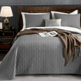 thumbnail image 1 of Wonderful Bedding Solid Washed Cotton 3-Piece Quilt Set, 1 of 6