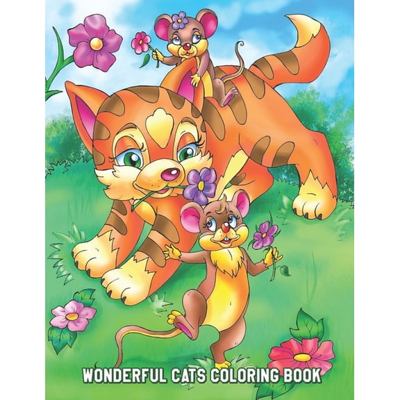 Wonderful Cats Coloring Book: Stress-Relieving Cats Designs and Patterns, Fun Early Learning for Kids Ages 3-6, 4-8, (Paperback)