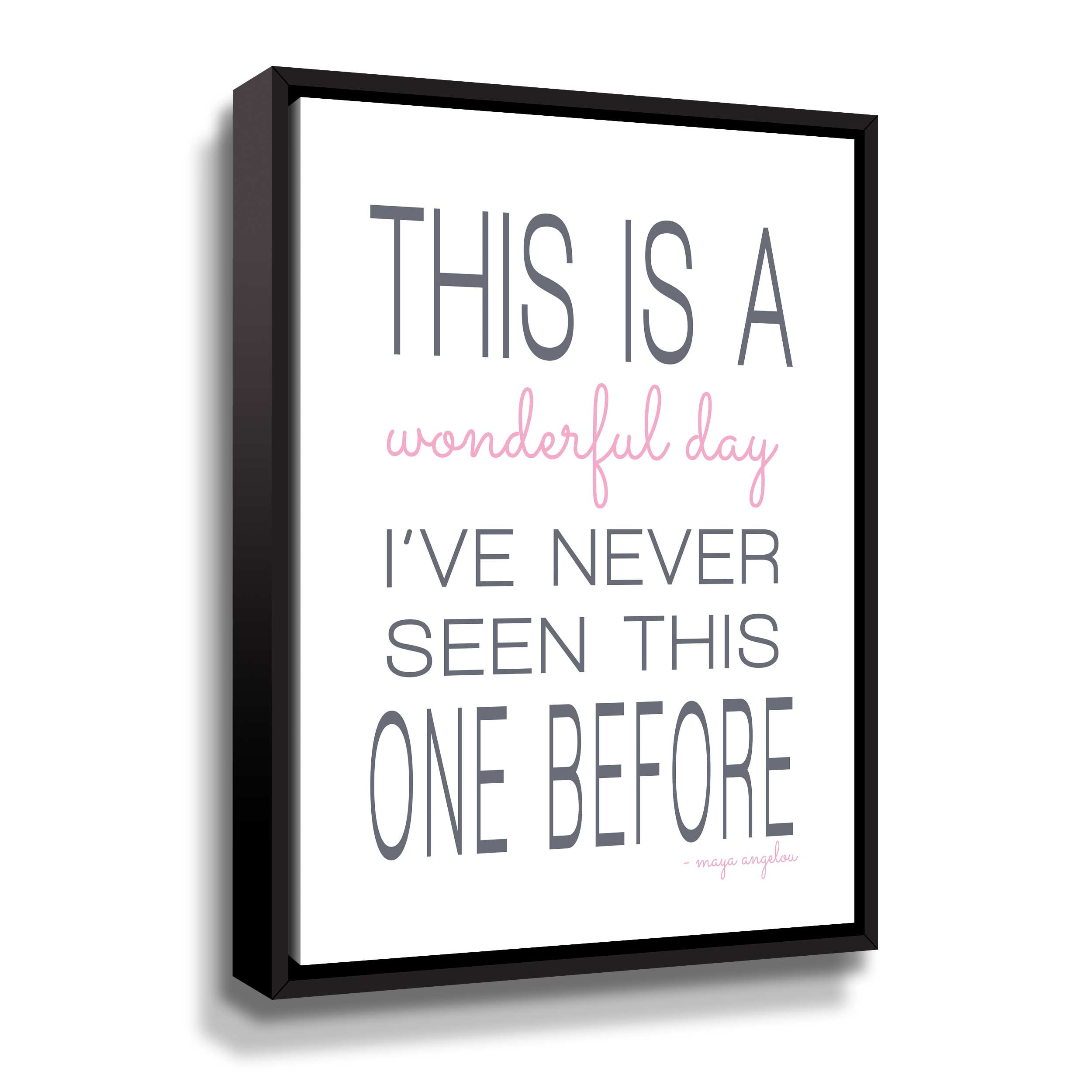 Wonderful Day Gallery Wrapped Floater-framed Canvas