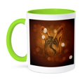 thumbnail image 1 of 3dRose, Wonderful dragon, tribal design, 11oz Two-Tone Green Mug, 1 of 7