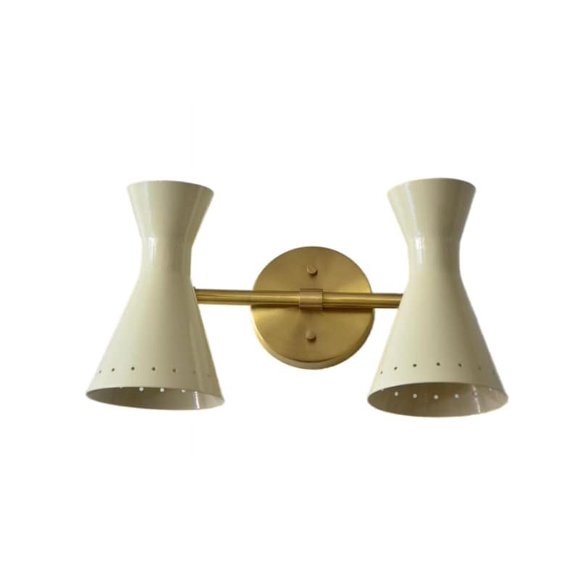 Wonderful Handmade Colorful Design Double Sconce Mid Century Modern Brass Wall Lamp for Ambiance and Style