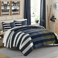 thumbnail image 1 of Wonderful Modern Farmhouse Piano Patchwork Velvet Quilt Set - 3pc All-Season Luxury Bedding, 1 of 5