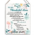 thumbnail image 1 of Wonderful Mom Wood Sign Birthday Gifts for Mom from Daughter Gift Ideas for Mom Mothers Day Gifts for Mom Thank You Christmas Gifts for Women Her Mom Mother Wall Decor 8x10 Inch, 1 of 3