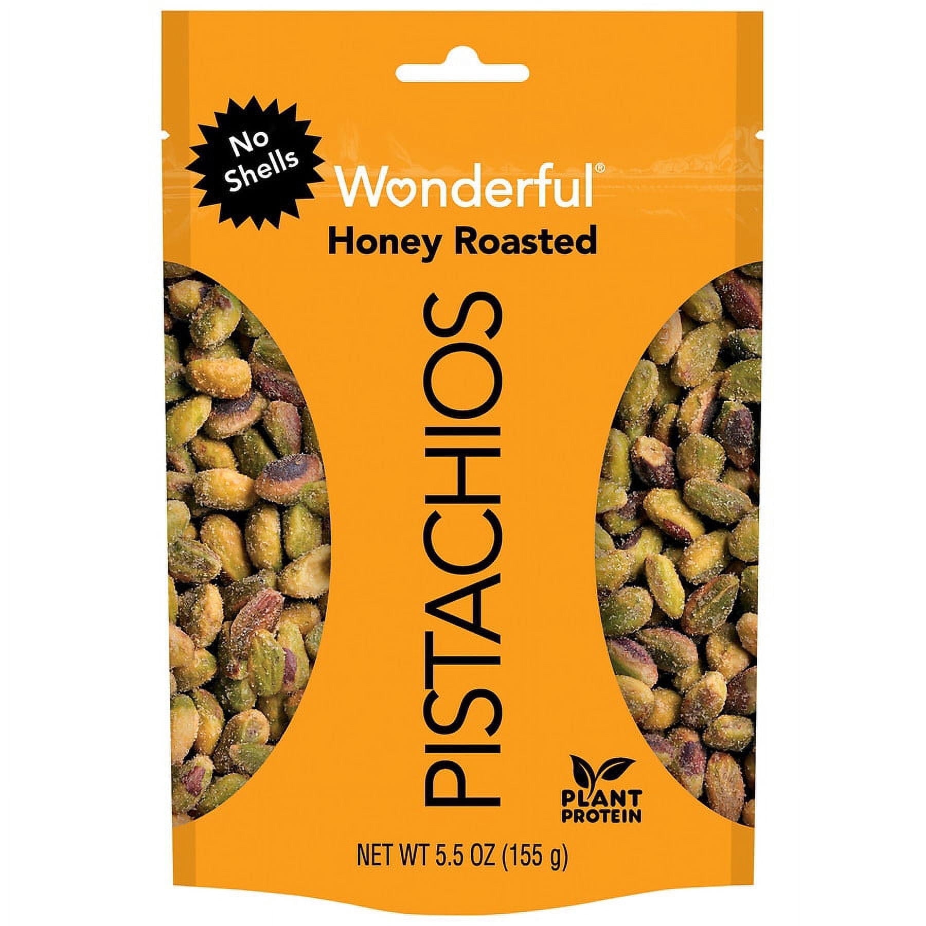 Wonderful No Shell Pistachios Honey Roasted 5.5 oz Pack of 2