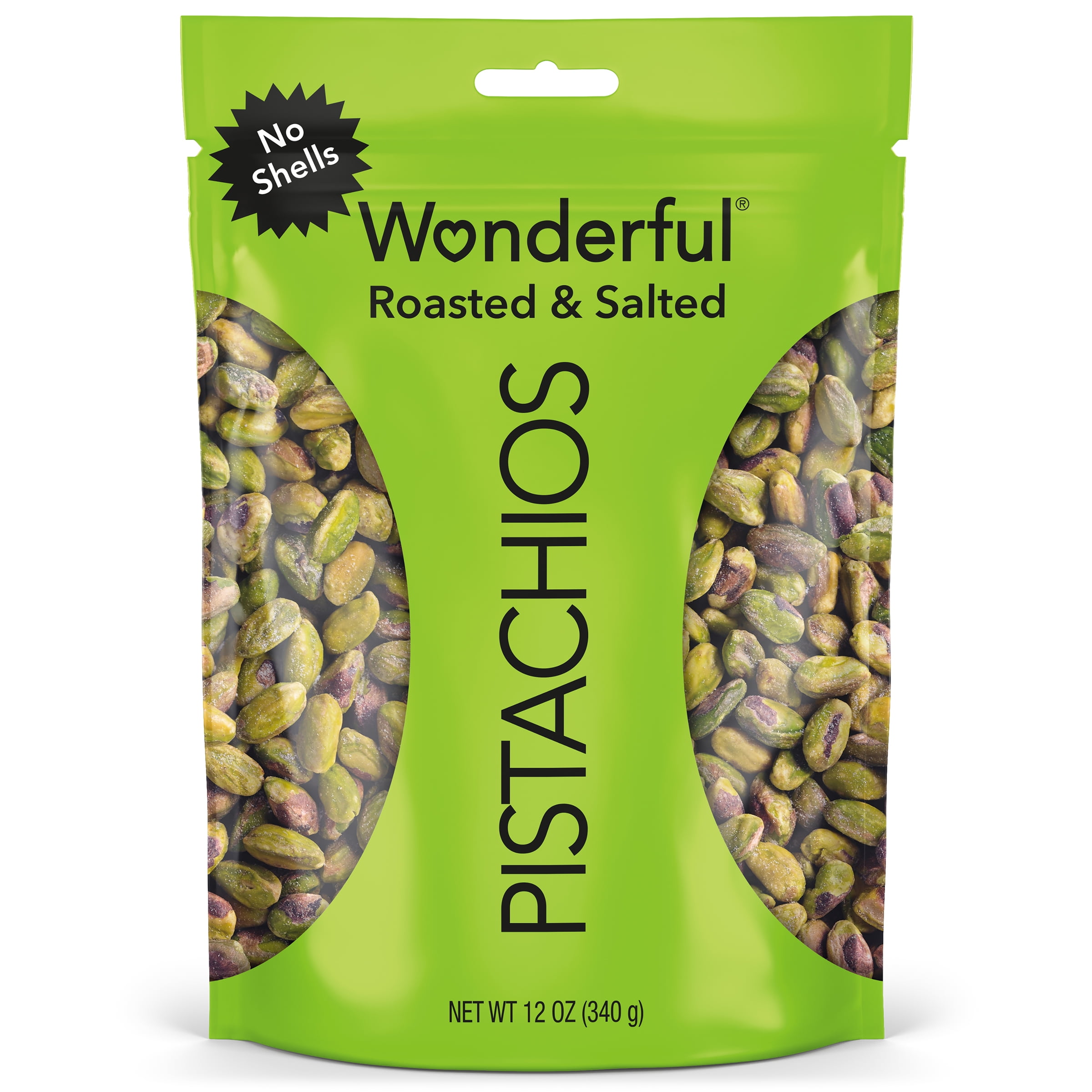 Wonderful Pistachios No Shells Roasted & Salted Nuts, 12 Ounce Bag