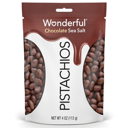 Wonderful Pistachios Chocolate Sea Salt, 4 Ounce Resealable Bag