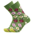 thumbnail image 1 of Wonderful Pansy Flower Socks from the Sock Panda (Adult Medium), 1 of 3