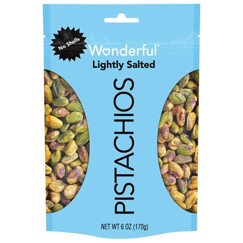 Wonderful Pistachio Lightly Salted Shelled Pistachios, 6 Oz - Pack of 2