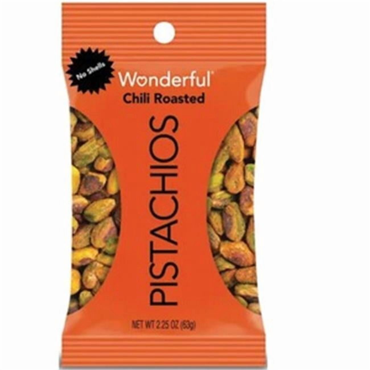 Wonderful Pistachios & Almonds  2.5 oz Paramount Farms Chili No Shell Wonderful Pistachios - 8 Count - Pack of 8
