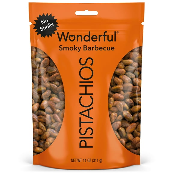 Wonderful Pistachios No Shells BBQ Flavored Nuts, 11 Ounce Bag