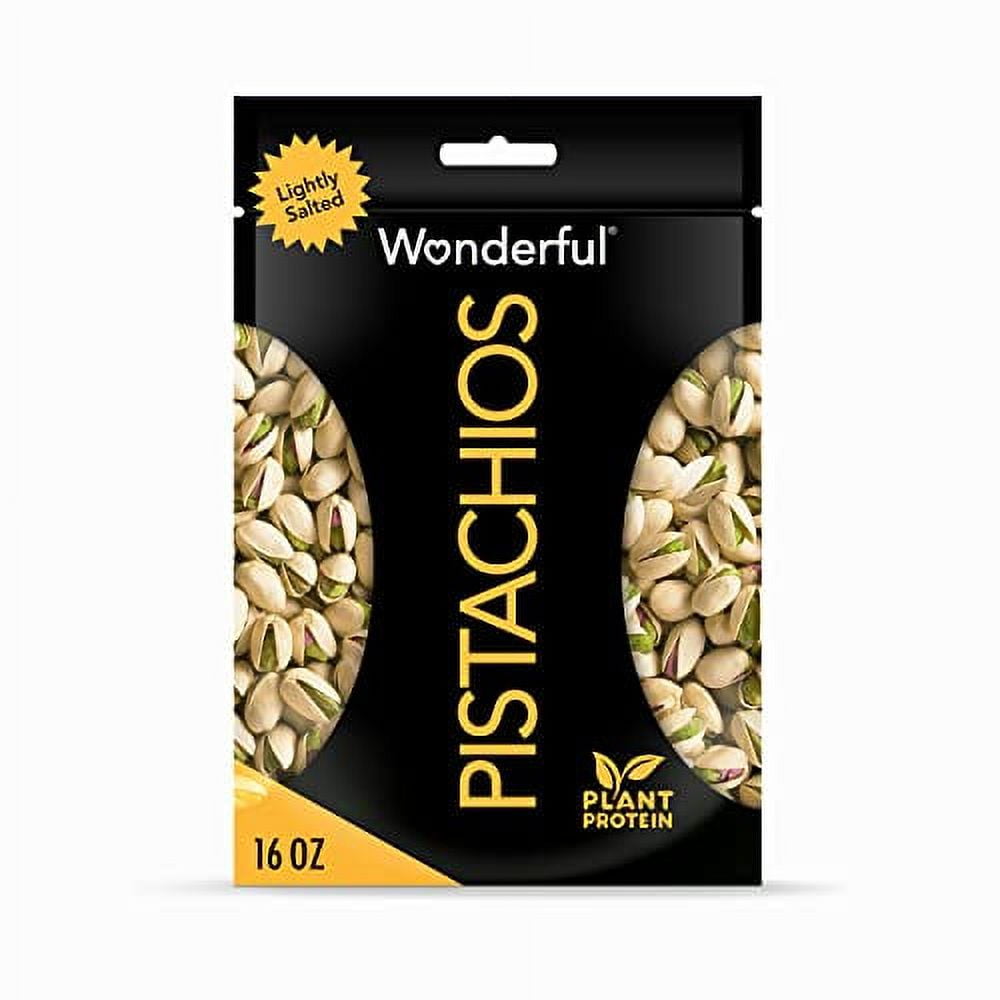 Wonderful Pistachios In Shell, Lightly Salted Nuts, 16 Ounce Resealable