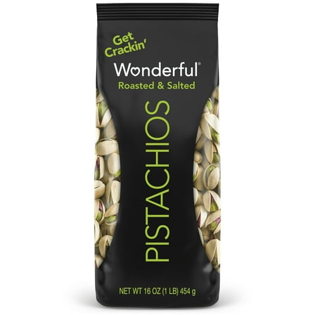 Wonderful Pistachios In-Shell Roasted & Salted Nuts, 16 Ounce Bag