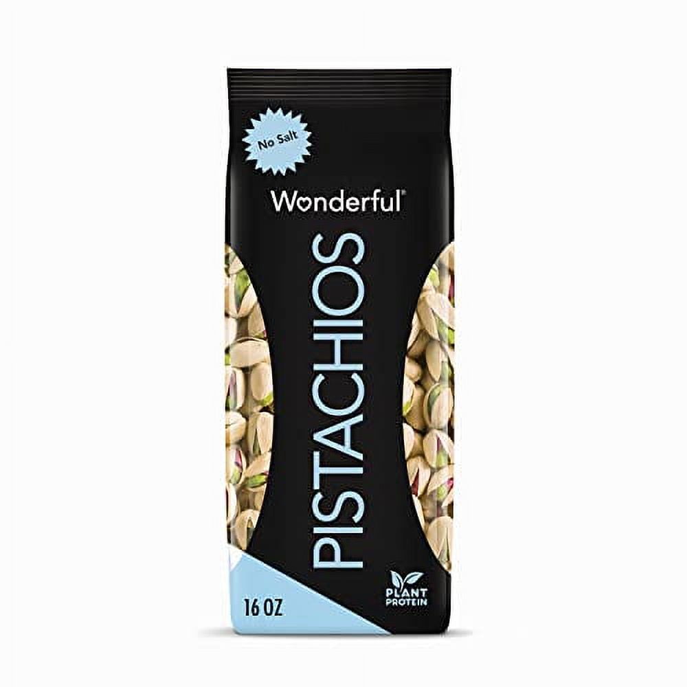 Wonderful Pistachios, In-Shell, No Salt Nuts, 16oz - Walmart.com