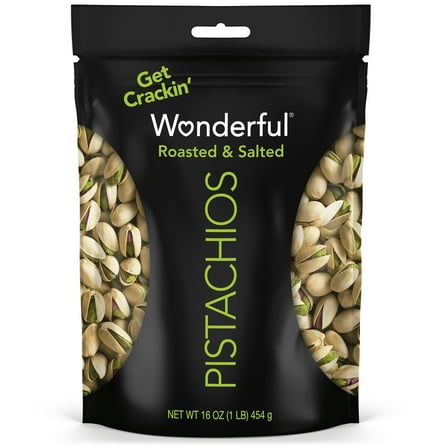 Wonderful Pistachios In-Shell Roasted & Salted Nuts, 16 Ounce Bag