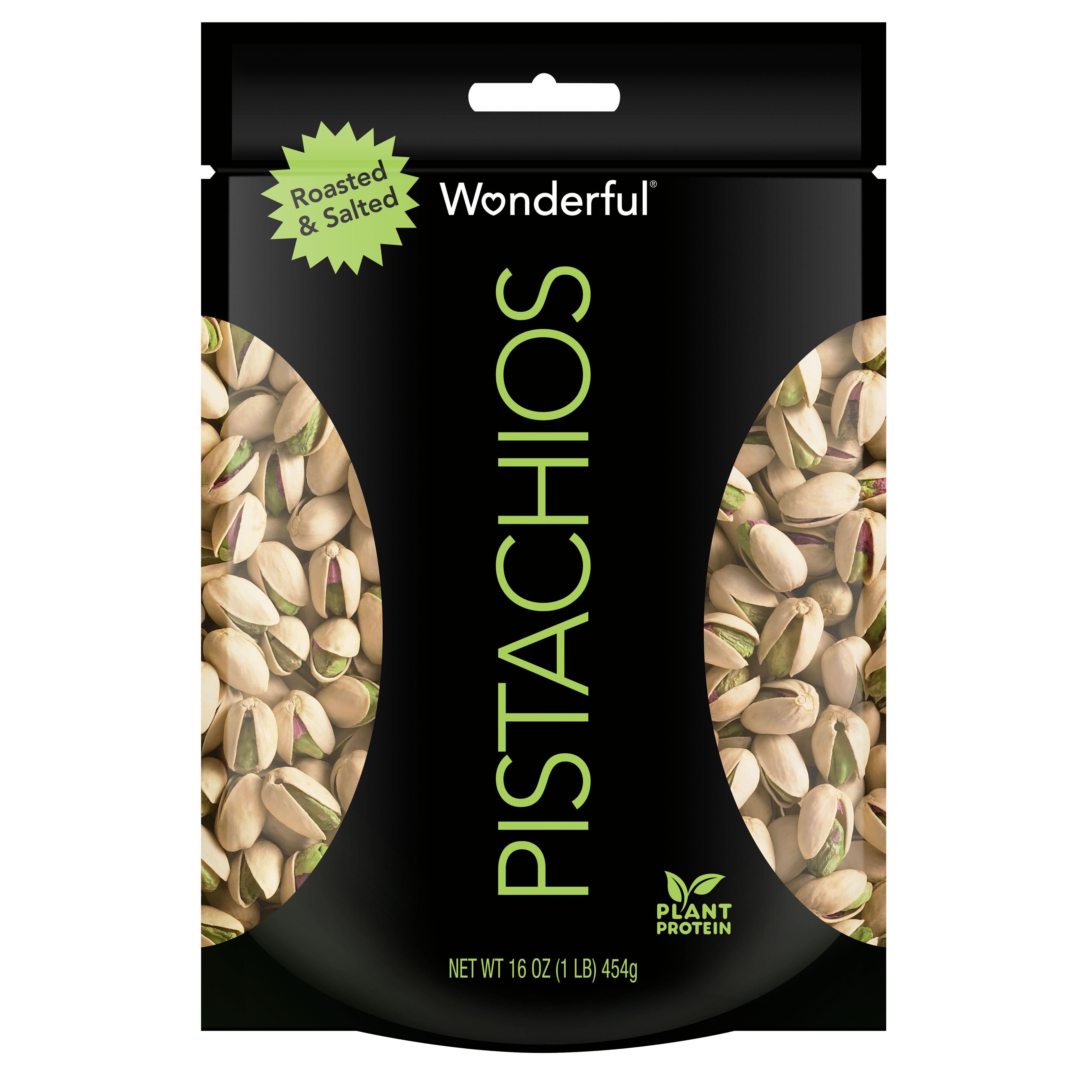 Wonderful Pistachios In-Shell - Roasted & Lightly Salted - 16 Ounce Resealable Bag