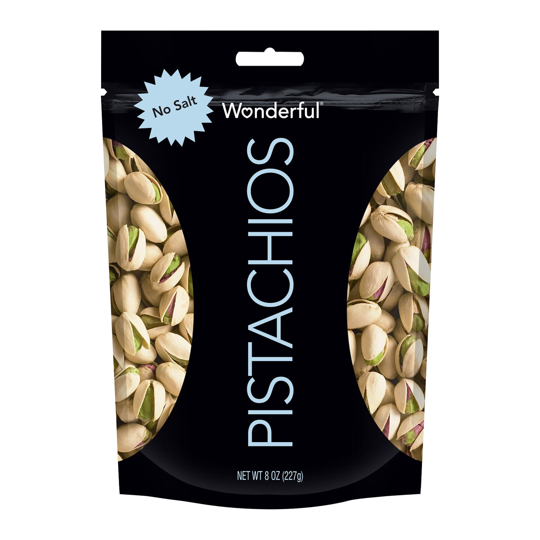 Wonderful Pistachios No Salt Pistachios, 8 oz - Walmart.com